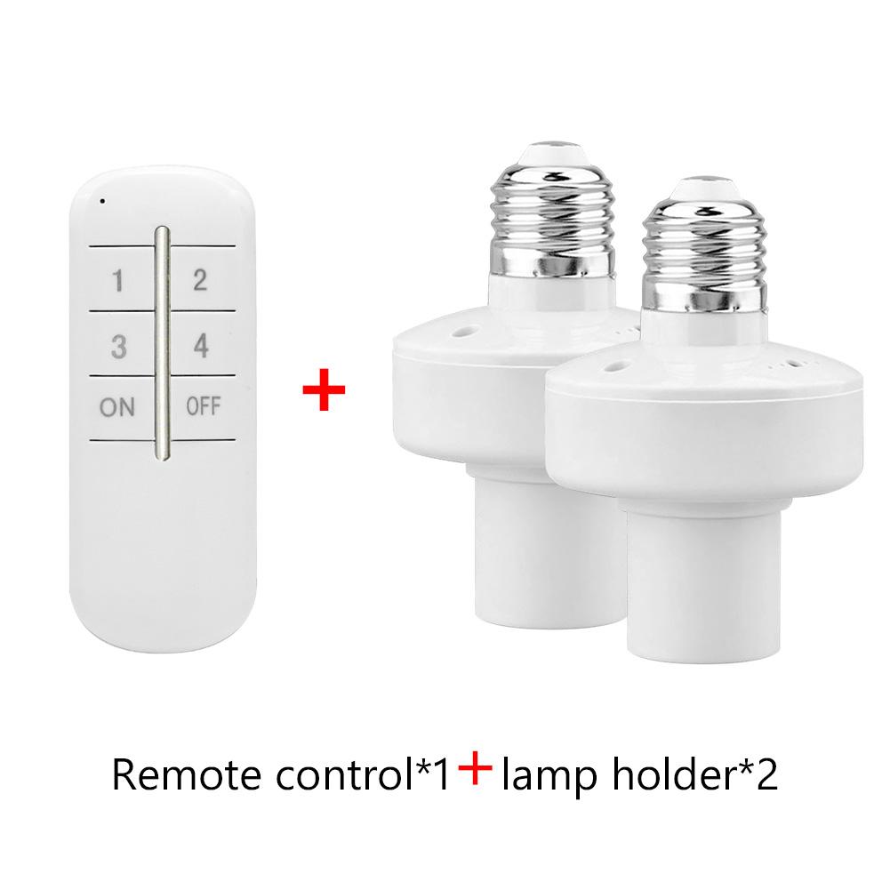 Wireless Remote Control E27 Light Socket Lamp Holder 20M Range For LED Bulbs Lamp Socket Wireless Light Switch Kit AC180-250V