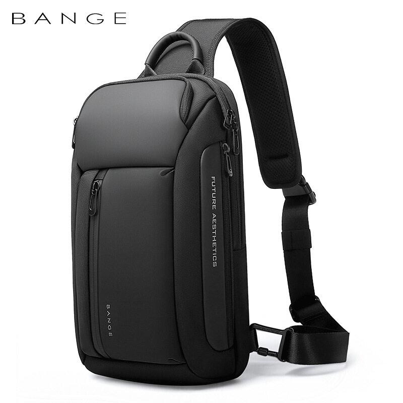 BANGE New Men Fashion Crossbody Bag Multifunction Chest Bag Large Capacity Outdoor Travel Bag