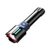 Rechargeable Long-Range Portable Flashlight with Telescopic Focus and Multifunctional Charging & Laser Features