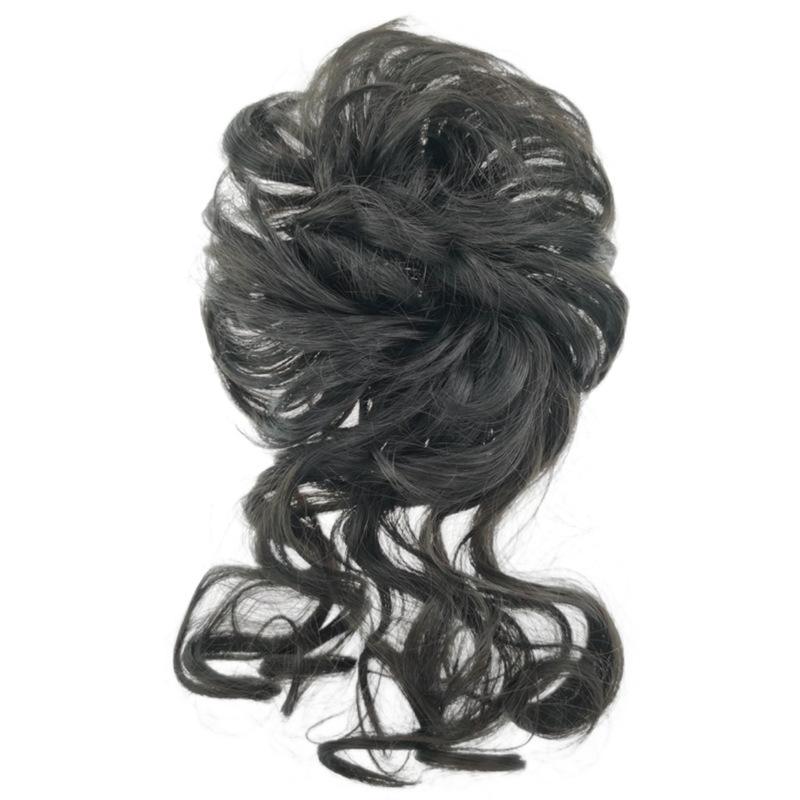 Artificial High-temperature Fiber Fake Hair Circle Fluffy Lazy Hair Bride Braiding Wig Messy Style