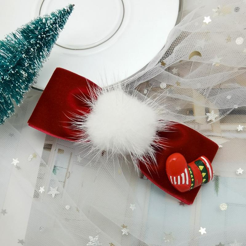 

Рождественская и Новогодняя заколка для волос Red Velvet - Японский Корейский Стиль, Аксессуар для Волос, Зажим для Хвоста, Заколка Подарок для Женщин Brooch