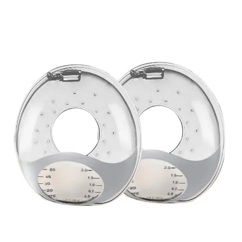 

1 Pair Silica Gel Collection Cover Breastmilk Collecter Soft Reusable Nursing Pad Postpartum Suction Nipple Suction Container