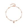 Tirr Lirr Rosy Tulip Silver Pink Anklet TASSVP00057M
