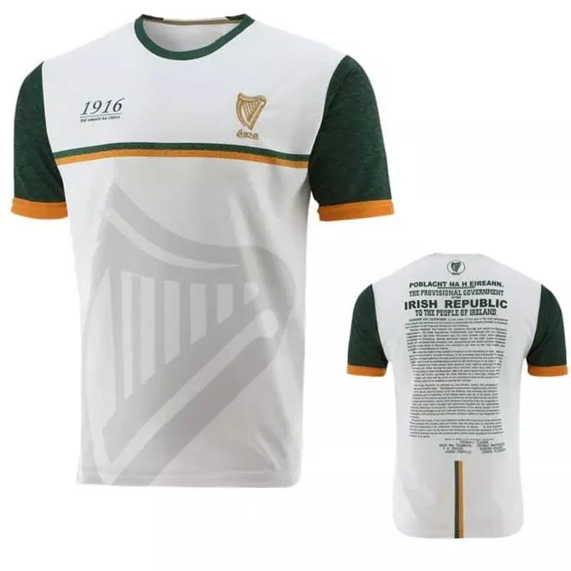 1916 Gedenktrikot 3D-gedrucktes Sport-Fußball-T-Shirt Collins Gedenktrikot Irische Herren Freizeit Bequeme Kurzarm-Oberteile