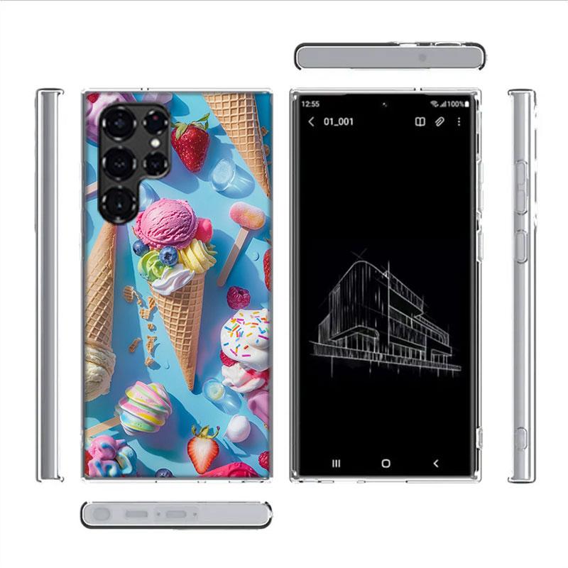 Colorful Ice Cream and Popsicles Cases Phone Case for Samsung Galaxy S26 Ultra S25 Edge S24 S23 FE S21 Plus S20 S22 S10 Cover TP