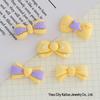 Bowknot Resin Accessories: Vibrant DIY Hair Clips, Phone Case Charms, Fridge Magnets, Crocs Decorations, and Car Adornments.