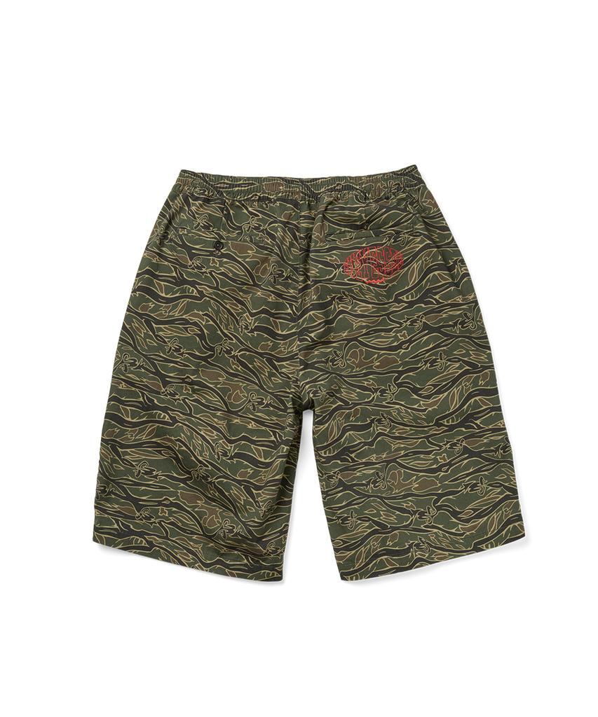 YESEYESEE C Logo Wide Shorts Camo