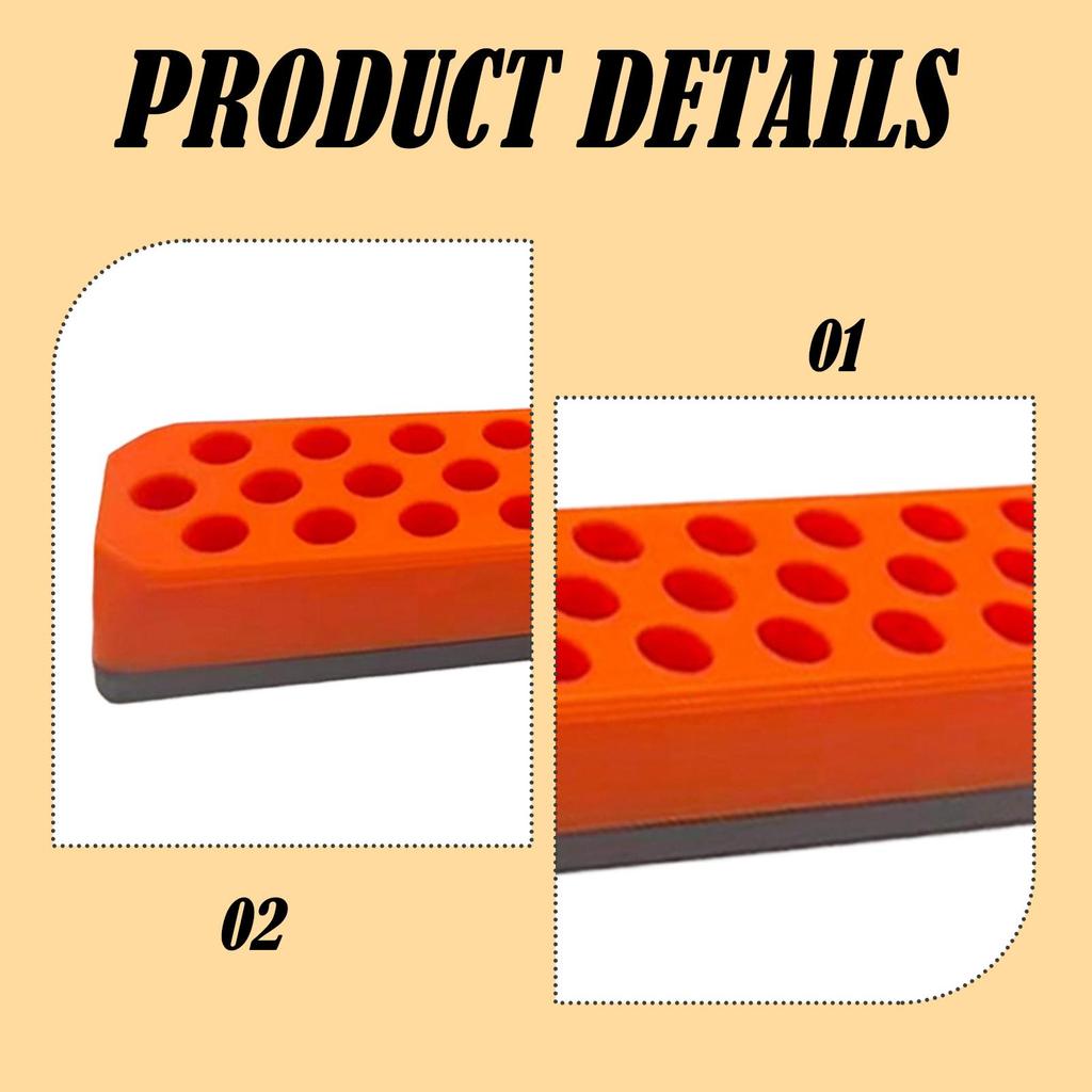 Classification Hex Bit Holder, with Magnetic Base, Storage Shelf, Screwdriver Bit Organizer for Workspace, Office