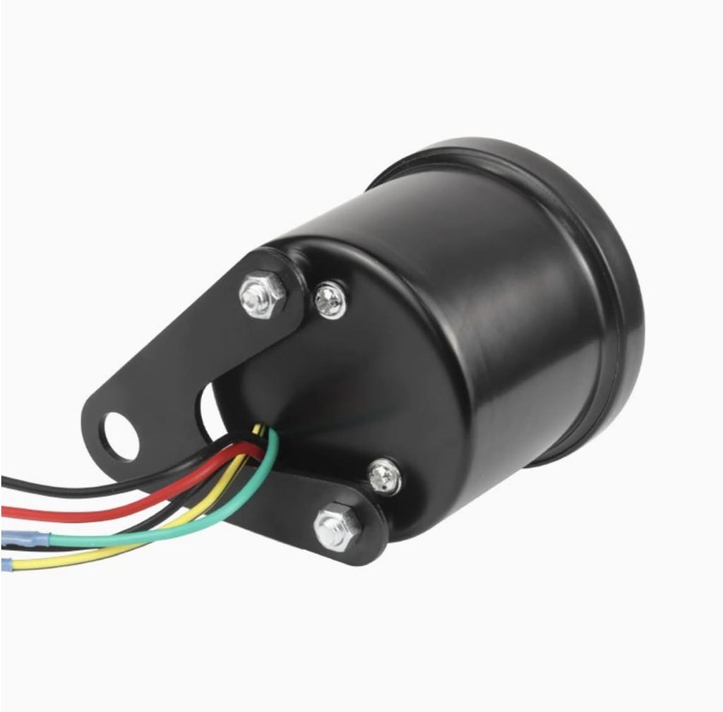 Electric Autogauge Universal LED Custom Part with Backlight Tachometer, Motorcycle/Bike [Used]