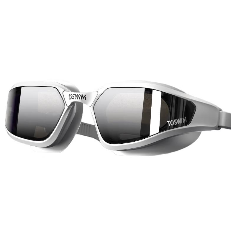 TOSWIM Anti-Fog HD Swimming Goggles Flat Lens