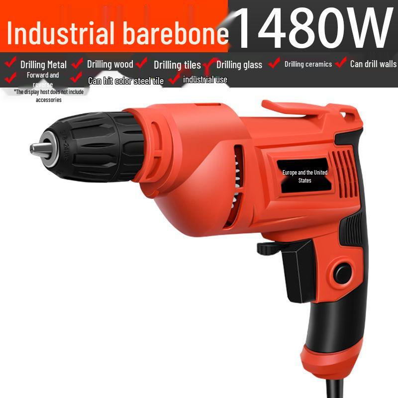 Industrial Grade High-Power Multifunctional Electric Drill with Forward/Reverse Speed Control & Screwdriver Function