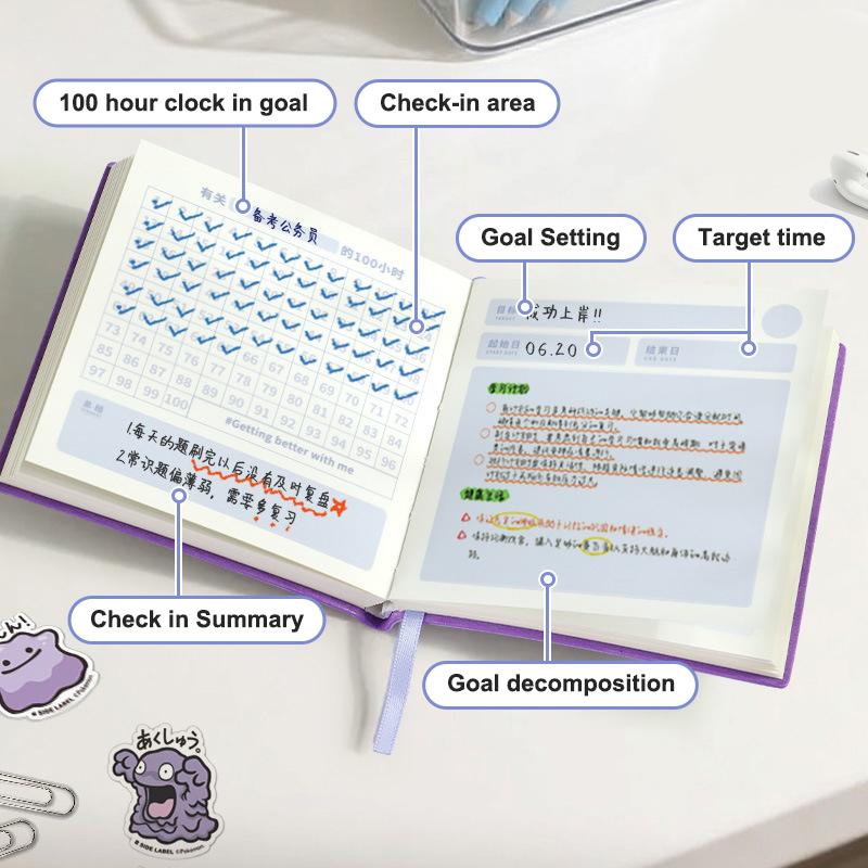 Self-Discipline Checklist Notepad Pocket Diary 10000 Hours  Notebooks Portable Notebook Office School Stationery Supplies