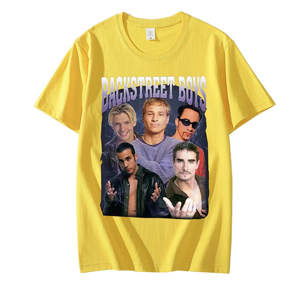 Classic 90s Backstreet Boys Rock Band TShirt Unisex Vintage Punk Tee Shirt Unisexs Hip Hop TShirts Oversized Harajuku Streetwear