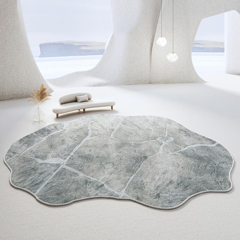 Wabi-sabi Style Carpets for Living Room Light Luxury Irregular Shape Bedroom Decor Carpet Fluffy Soft Plush Rug Home Thicken Mat