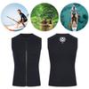 Men Wetsuit Top 3mm Neoprene Wetsuit Vest with Front Zipper Elastic Swim Vest for Swimming Diving