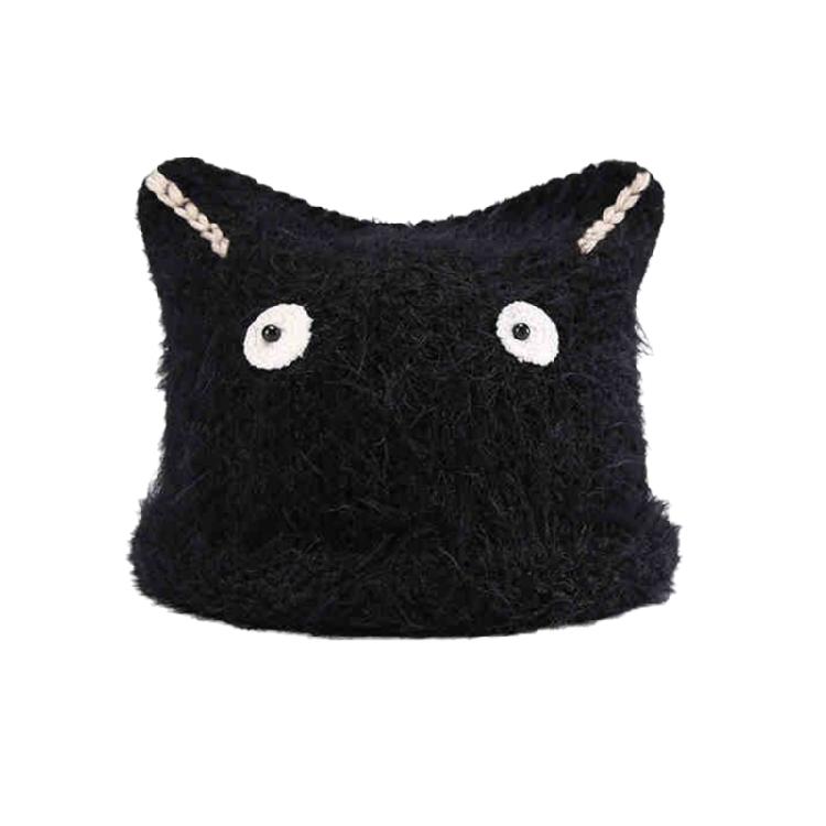 Crochet Cats Ear Hat for Women and Girl Popular Knitted Beanies Hat Soft Pullover Hat for Casual Outdoor Sport Headpiece