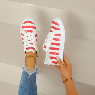 Large Size Low Top Lace Up Canvas Shoes for Women's Cross-border New Color Blocked Casual Board Shoes
