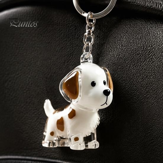 Memory Keepsake for Pet Fur Hair Keychain, Portable Transparent Memorial Pendant, Puppy Shaped Storage Pendant DIY Meaningful Lovers Decorative Charm