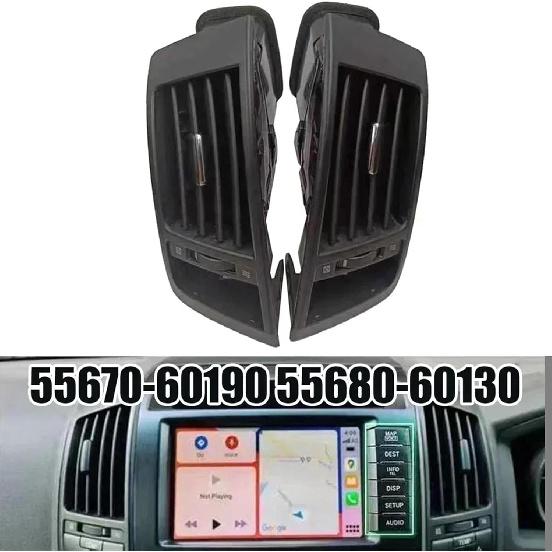 Middle Air Conditioner Outlet Vent Compatible For Toyota Land Cruiser LC200 2008-13 AC Outlet Vent ABS Black
