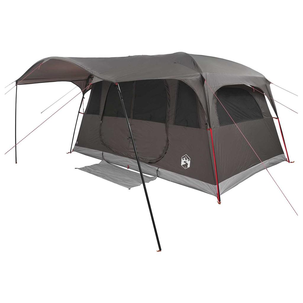 Tunnel Tent Brown Gray 427 x 305 x 205 cm Polyester and Steel