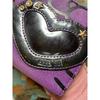 Used Heart-shaped sunglasses decoration purple long wallet