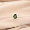 Green Tourmaline Gemstone 925 Sterling Silver Jewelry Handmade Tow Tone Ring RR-61-4