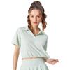 Yoga Fitness Short-sleeved T-shirt Women's Casual Sports High Neck Fitness Clothing Sunscreen Quick-drying Tops