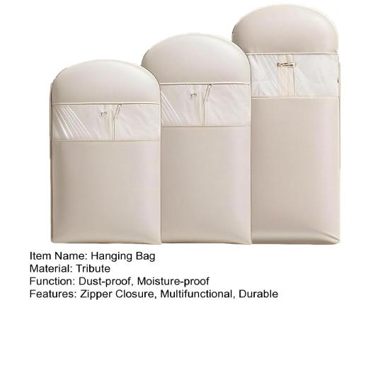 3Pcs Hanging Bag Set Maximize Wardrobe Space Compression Zipper Dust-Proof Travel Bags Garment Protection Organizer