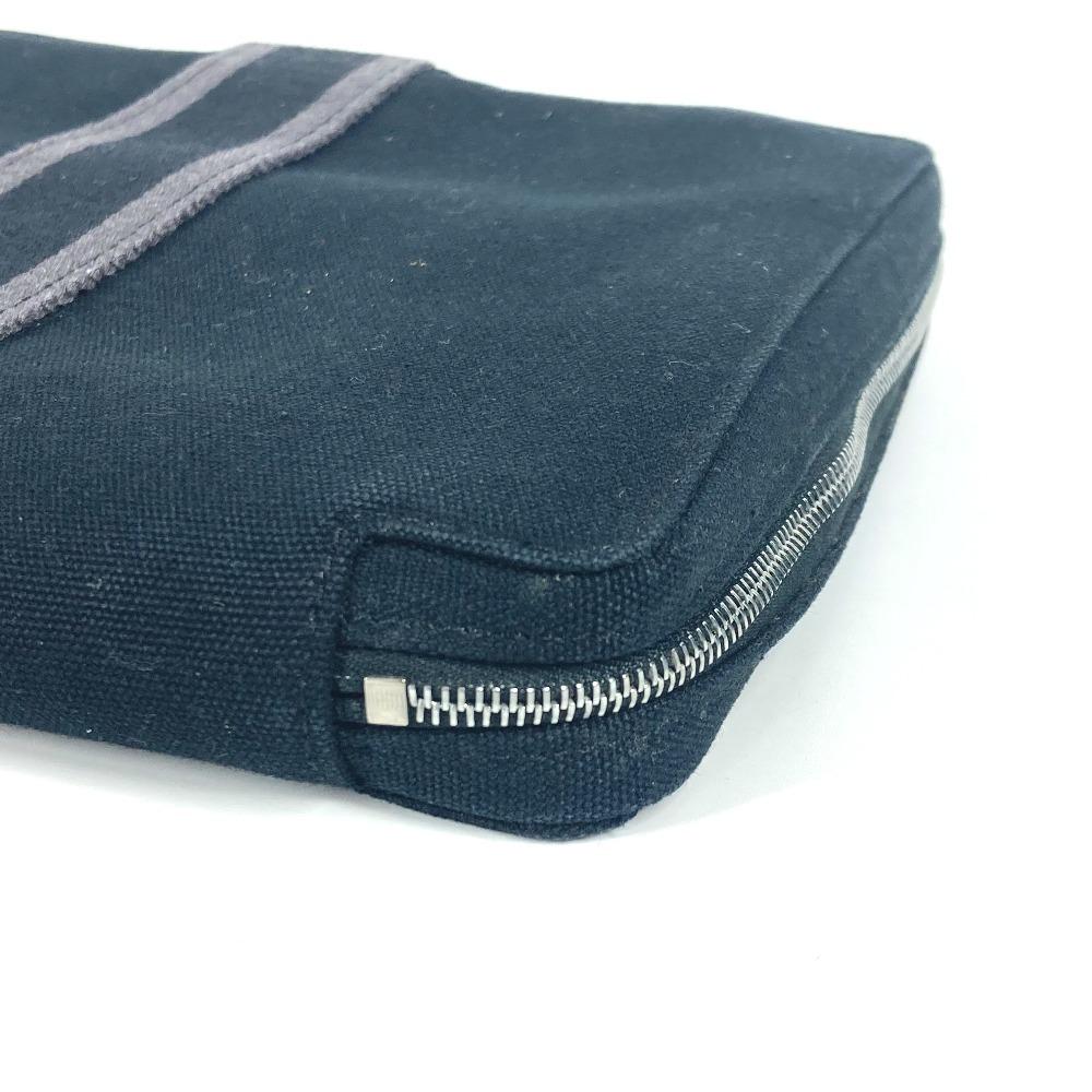 HERMES Fourre Tout Multi-pouch Makeup pouch Jewelry case Pouch cotton Black