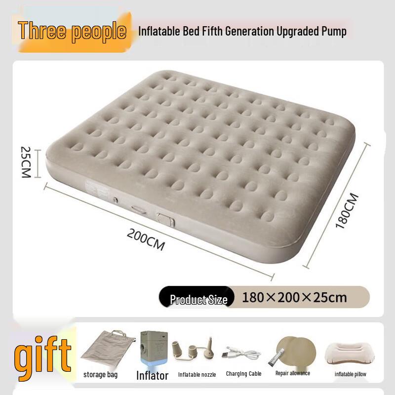 KarLot Single Inflatable Air Mattress with Built-in Pump
