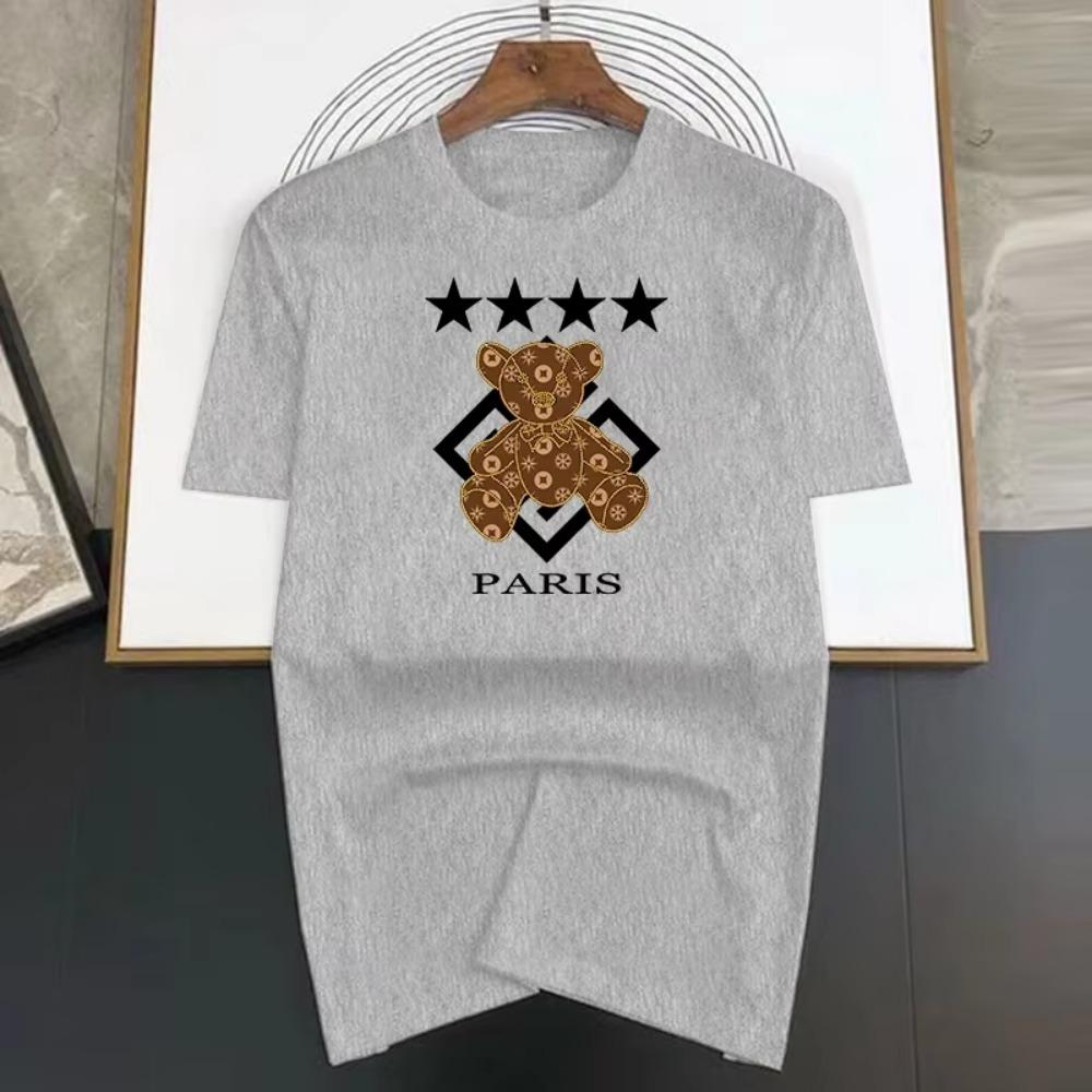 New Luxury Brand Bear for Men and Women Basic Cotton T-shirt Summer Round Neck Fashion Casual Short Sleeve