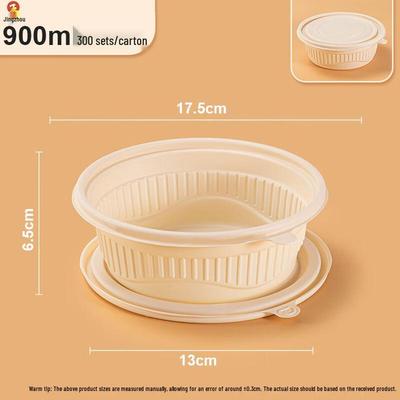 Jingzhou Disposable Corn Starch Separated Round Takeaway Containers