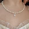 French Luxury Bubble Cube Sugar Pearl Necklace Women Ins Dainty Premium Clavicle Chain Niche Design Elegant Fashion Jewelry Gift