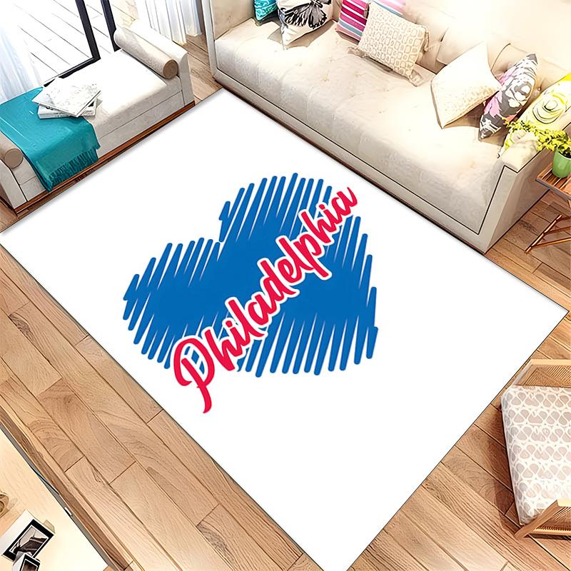 Philadelphia 76ers (14) Rug Suitable For Living Rooms Bedrooms Computer Rooms Dining Areas And Placement Under Tables And Chairs Also An Ideal Choice 