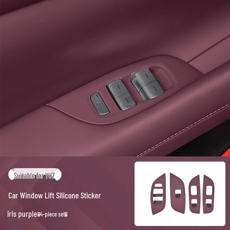 Xiaomi YU7 Car Window Button Frame Protector - Anti-slip Glass Lifter Panel Cover