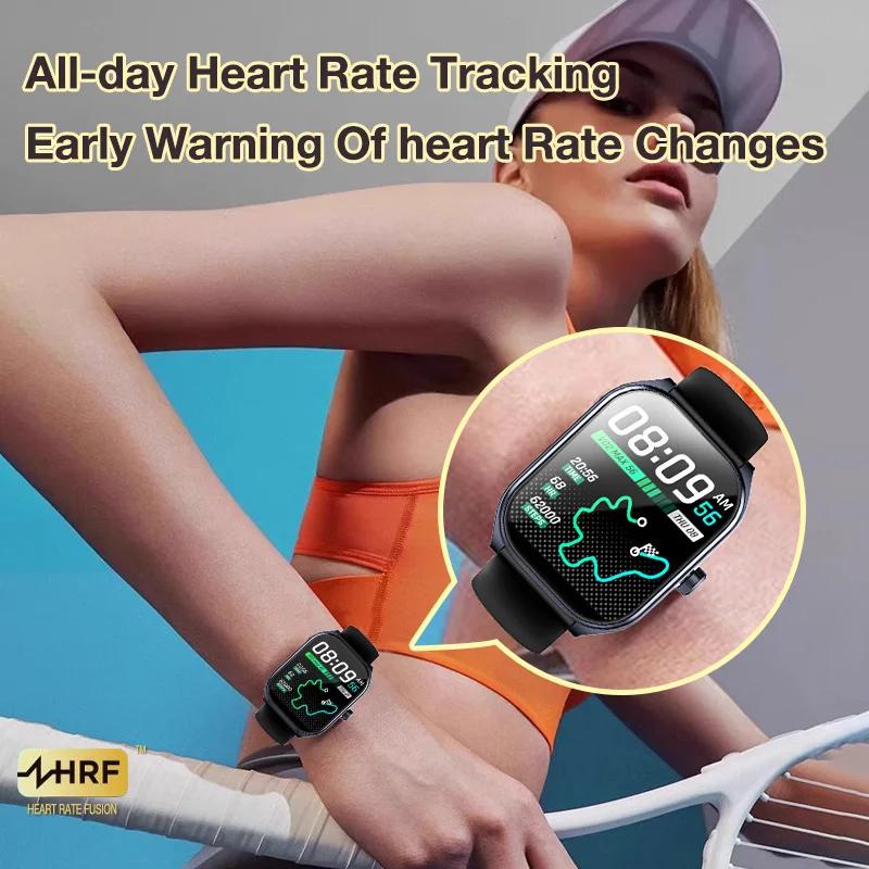 Curve 2.01'' Couple Smart Watch IP68 Waterproof HD Screen Health Monitoring with Blood Pressure Home Monitoring 100+ Sport Modes