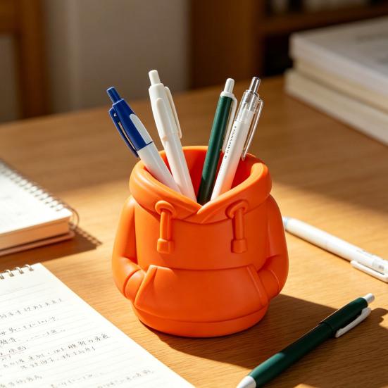 Hoodie-shaped Pen Holder 3D Sweatshirt Large Capacity Pen Organizer Fun Desktop Stationery Storage for Office Study Supplies