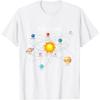 Sol System Planeter Vetenskap Rymd Pojkar Flickor STEM Barn T-shirt(1)