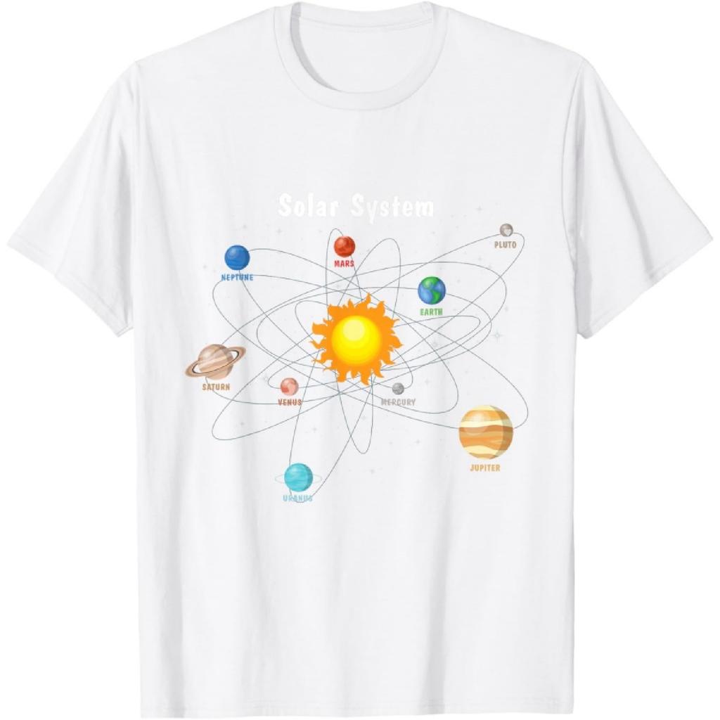 T-shirt STEM per Bambini e Bambine - Pianeti del Sistema Solare, Scienza, Spazio(1)