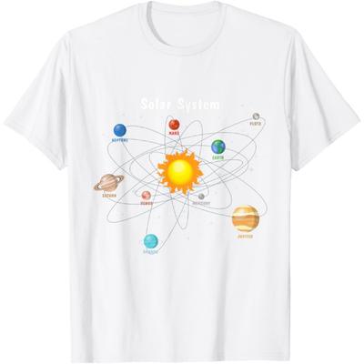 Solar System Planets Science Space Boys Girls STEM Kids T-Shirt(1)