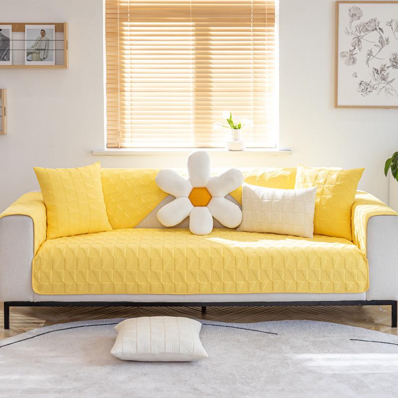 Abraded Fabric Sofa Cushion, Universal Seat Cushion Cover Cloth For All Seasons, Simple And Modern Non-Slip Seat Cushion, Sofa Cover Towel