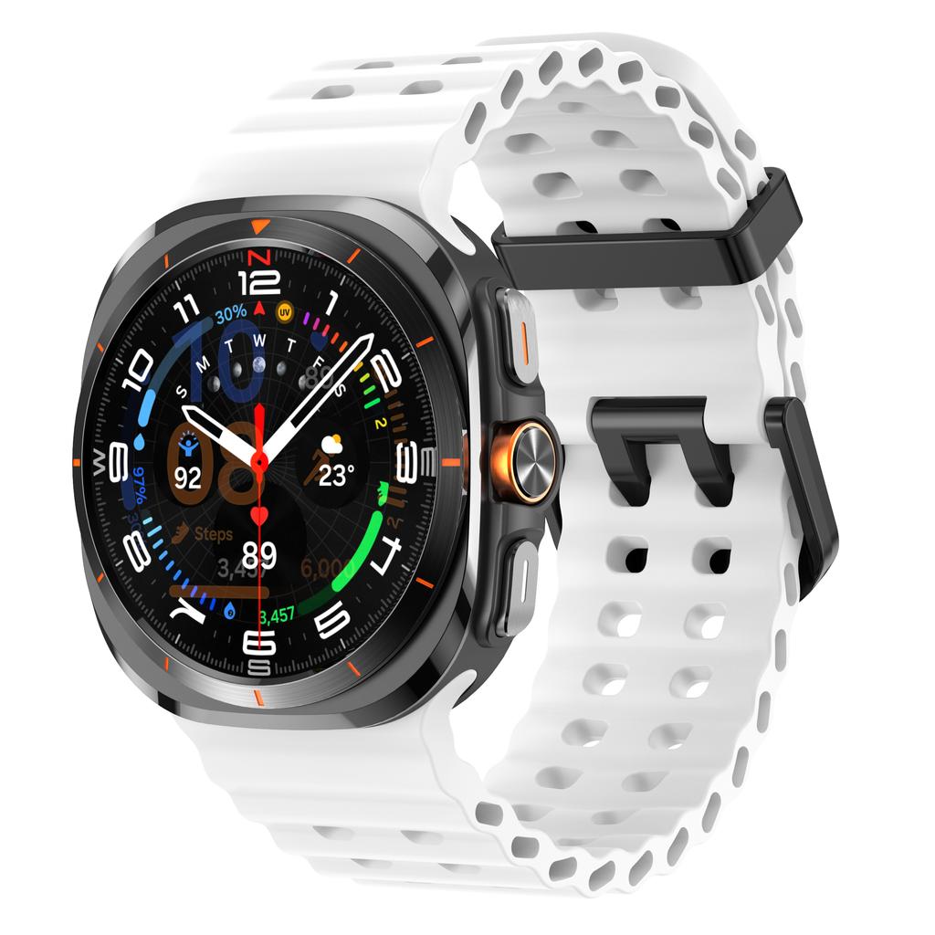 Marine Band For Samsung Galaxy Watch 7 Ultra Strap 47mm Accessories Sport Silicone Bracelet Correa Galaxy Watch Ultra Strap 47mm