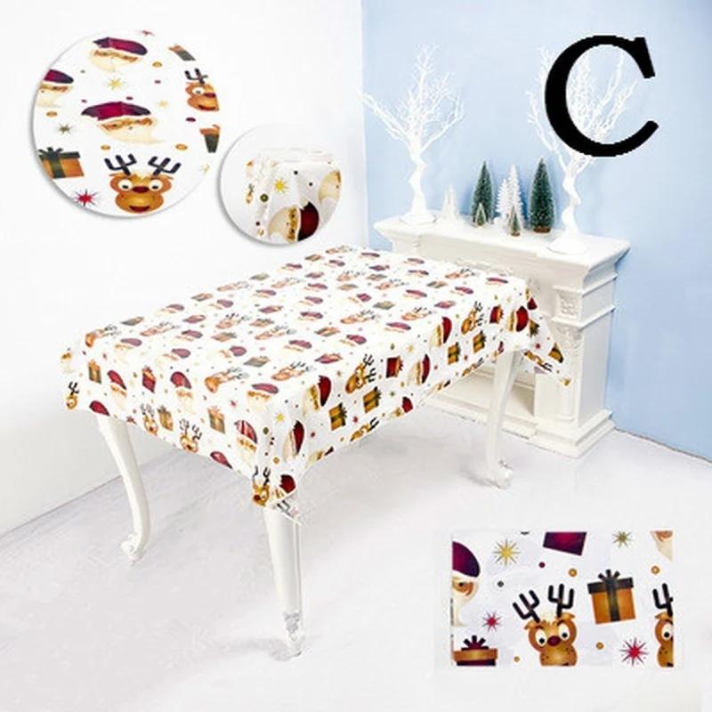 Christmas Disposable Tablecloth Tableware Christmas Decorations 2023 for Home Table Cover Navidad Natal Noel Gifts New Year 2024