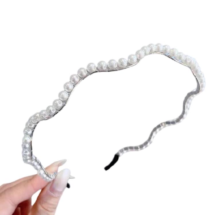 Sparkling Korean Styles Headbands With Faux Pearls And Rhinestones Comfortable For Cosplay Photoshoots