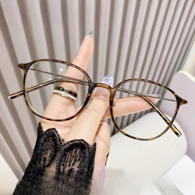 Retro Round Presbyopia Glasses Large Frame Reading Eyeglasses Blue Light Blocking Eye Protection Unisex
