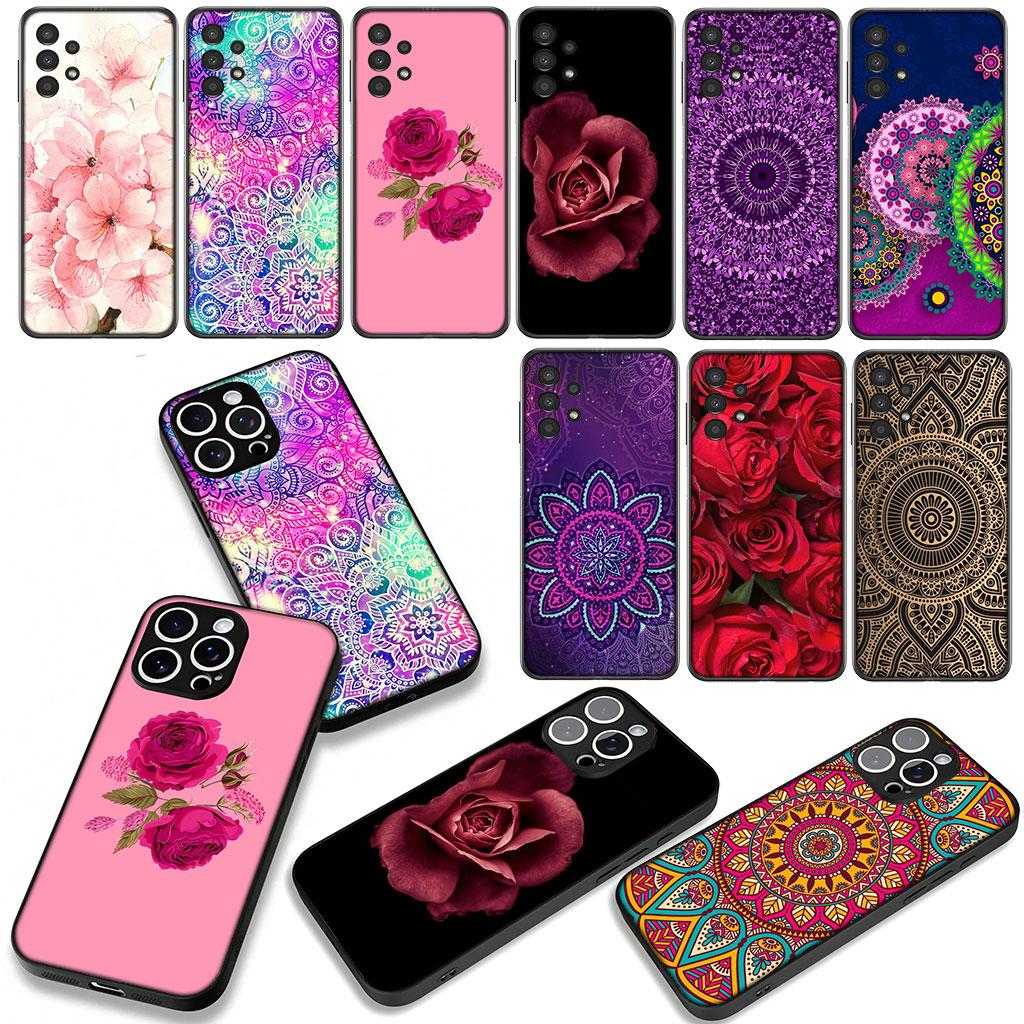 Hülle für Xiaomi Redmi 15 A5 9A 9T 10A 10C 9C NFC 15C Note 11 9 10 Pro 8T 4G 5G Handyhülle Florales Paisley Rose Blume Mandala