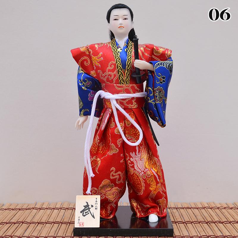 Japanese Samurai Ninja Figurines Dolls With Kimono Traditional Ninja Ornaments Home Decor Collection Arts Craft Gifts