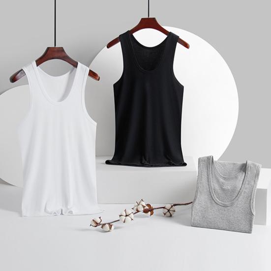 2Pcs Men Athletic Tank Tops Solid Color Crew Neck Sleeveless Tee Breathable Casual Summer Vest for Gym Outdoor Workout Beach