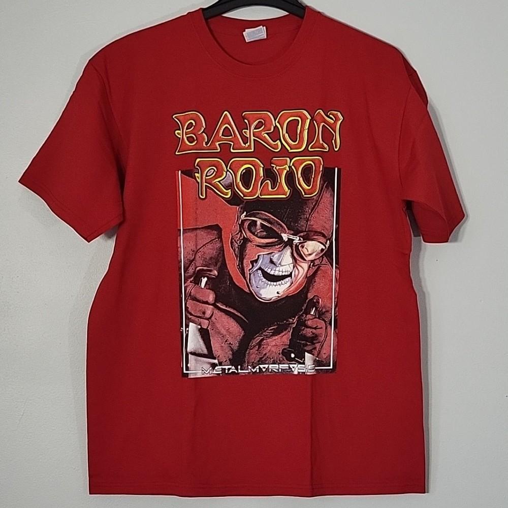 BARON ROJO Metalmorfosis XL T-Shirt Red Mens Band Logo Unisex T-Shirt S