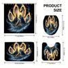 1/4Pcs Bathroom Shower Curtain Set Magic Forest Wolf Bathroom Curtain With 12 Hooks Non Slip Rugs Toilet Cover Mat Bathroom Partition